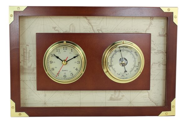 Uhr & Barometer im Holzrahmen Art.Nr.:SC1201