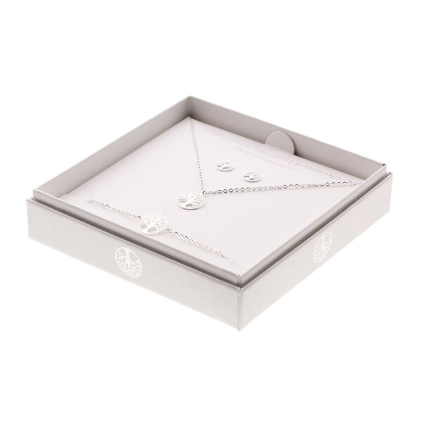 Geschenkset - Halskette-Armband-Ohrstecker - feinversilbert - Baum des Lebens Art.Nr.:H605694 – Bild 2