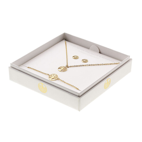 Geschenkset - Halskette-Armband-Ohrstecker - vergoldet - Baum des Lebens Art.Nr.: H605712 – Bild 2