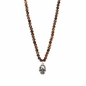 Halskette  - Tigerauge - Totenkopf Art.Nr.: H607100