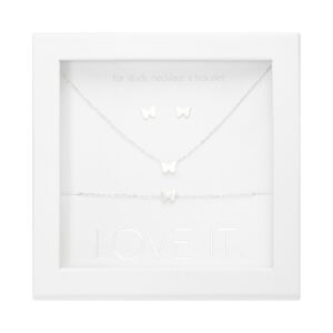 Geschenkset Love it. - versilbert - Schmetterling Art.Nr.: H607568