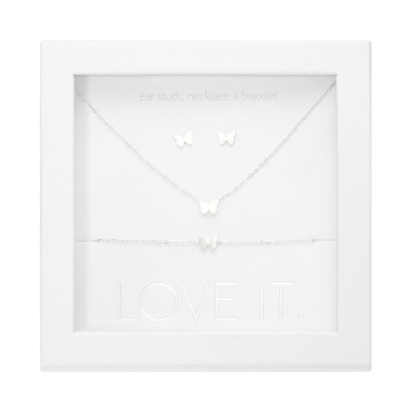 Geschenkset Love it. - versilbert - Schmetterling Art.Nr.: H607568