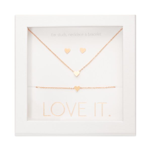 Geschenkset Love it. - rosévergoldet - Herz Art.Nr.: H607574