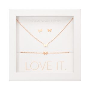 Geschenkset Love it. - rosévergoldet - Schmetterling Art.Nr.: H607577