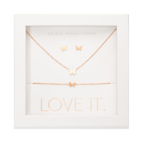 Geschenkset Love it. - rosévergoldet - Schmetterling Art.Nr.: H607577