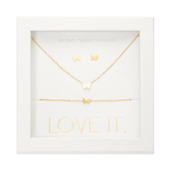 Geschenkset Love it- vergoldet - Schmetterling Art.Nr.: H607586