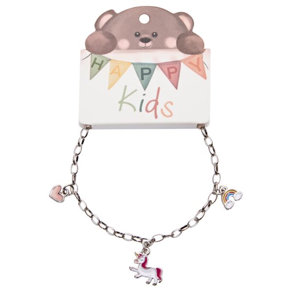 Armband - "Happy Kids" - 3 Anhänger - Einhorn Art.Nr.:H607745